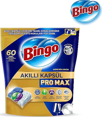 Bingo Akıllı Kapsül Pro Max Bulaşık Makinesi Tableti 60'lı