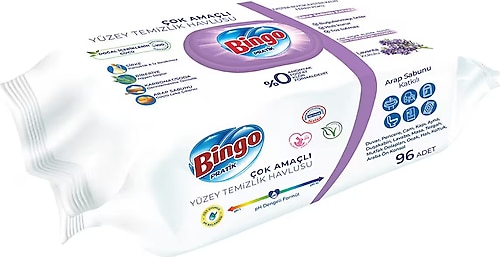 Bingo Arap Sabunu Katkılı Yüzey Temizlik Havlusu 96 Yaprak 2'li