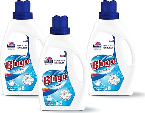 Bingo Beyaz Sabun Sıvı Çamaşır Deterjanı 3 x 1755 ML