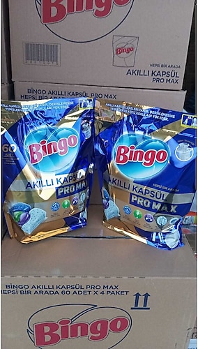 Bingo BİNGO BULAŞIK TABLETİ 60 Lİ 2 PAKET 120 ADET AKILLI KAPSÜL PROMAX