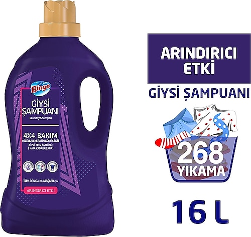 Bingo Giysi Şampuanı Arındırıcı Etki 4 lt 4'lü