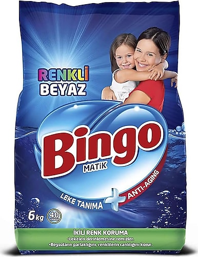 Bingo Matik Renkli Beyaz 6 kg Toz Deterjan