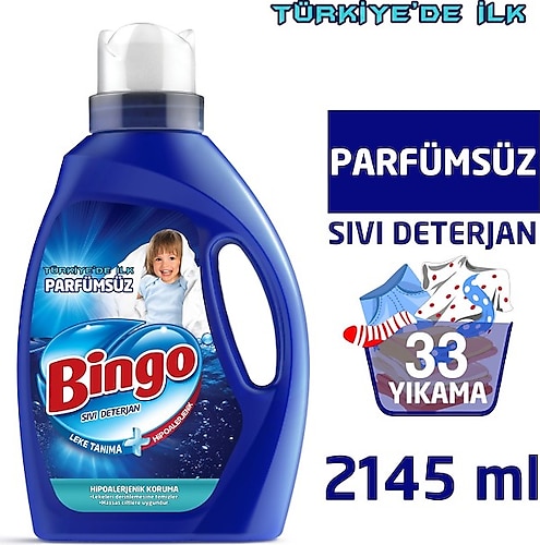 Bingo Parfümsüz Sıvı Çamaşır Deterjanı 2145 ml - 2,14 lt