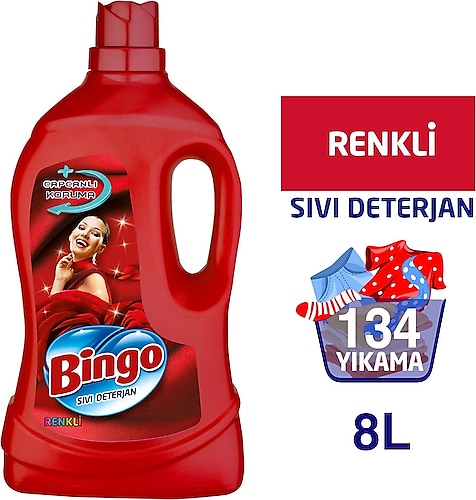 Bingo Renkli Capcanlı Koruma 4 lt 2'li Sıvı Deterjan