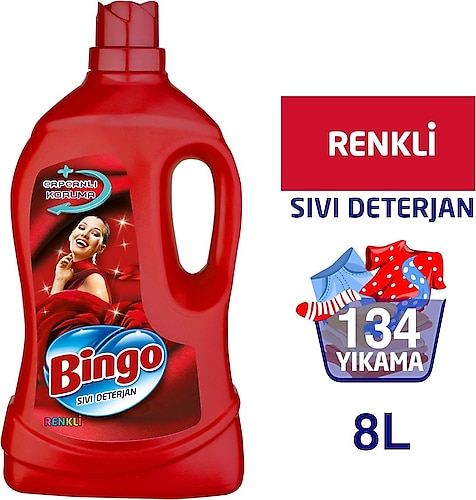 Bingo Renkli Capcanlı Koruma Sıvı Deterjan 67 Yıkama 4 lt 2'li