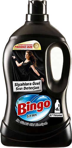 Bingo Siyah Sıvı Deterjan 67 Yıkama 4 lt