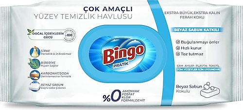 Bingo Yüzey Temizlik Havlusu 96 Yaprak