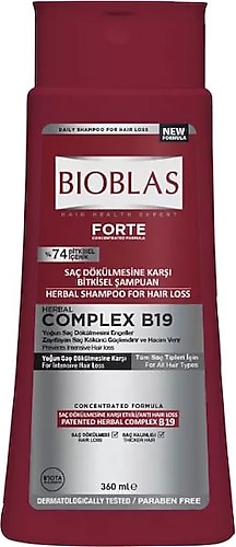 Bioblas Forte Complex B19 Yoğun Saç Dökülmelerine Karşı Şampuan 360 ml