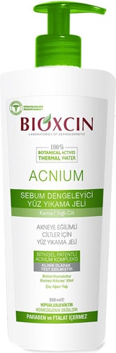 Bioxcin Acnium Sebum Dengeleyici 500 ml Yüz Yıkama Jeli