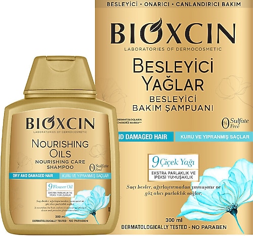 Bioxcin Besleyici Yağlar Kuru ve Yıpranmış Saçlar için Şampuan 300 ml