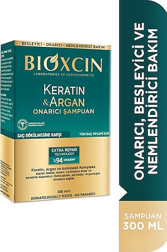 Bioxcin Keratin & Argan Onarıcı Şampuan 300 ml