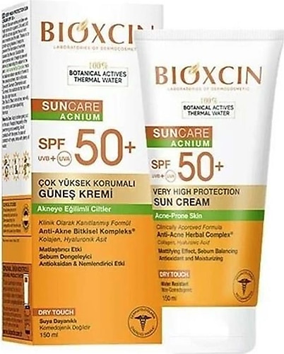 Bioxcin Sun Care Acnium Akneye Eğilimli Ciltler için 50 Faktör Güneş Kremi 150 ml