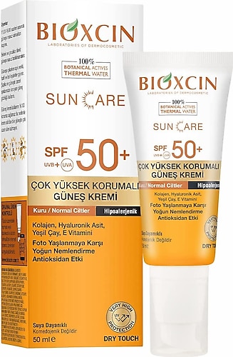 Bioxcin Sun Care Kuru Ciltler için 50 Faktör Güneş Kremi 50 ml