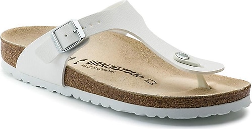 Birkenstock Gizeh Birko-Flor Beyaz Parmak Arası Terlik 043731