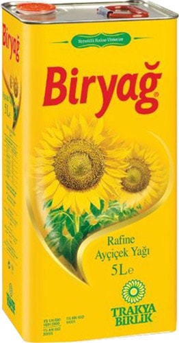 Biryağ Ayçiçek Yağı 5 lt Teneke 2'li