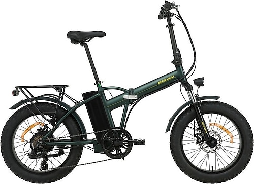Bisan E-Folding F2 Haki-Sarı Katlanabilir Elektrikli Bisiklet