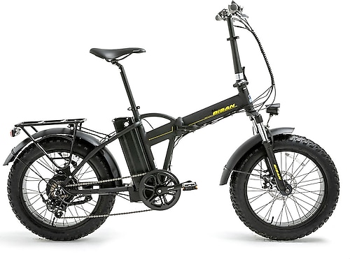 Bisan E-Folding F2 Siyah-Sarı Katlanabilir Elektrikli Bisiklet