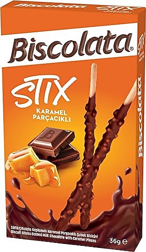 Biscolata Stix Karamel Parçacıklı 36 gr