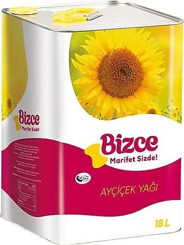 Bizce 18 lt Teneke Ayçiçek Yağı