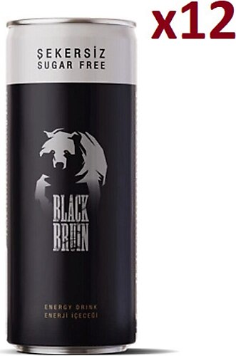 Black Bruin Şekersiz 250 ml 12'li Enerji İçeceği