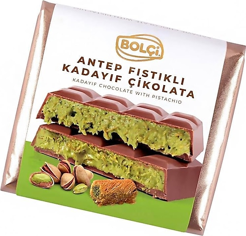 Bolçi Antep Fıstıklı Kadayıf Dolgulu Dubai Çikolatası 100 gr