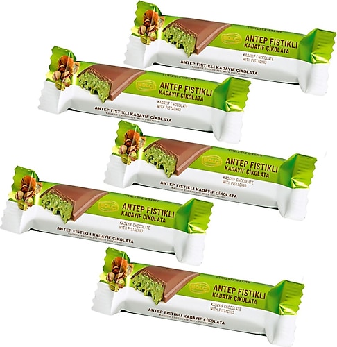 Bolçi Antep Fıstıklı Kadayıf Dolgulu Dubai Çikolatası 30 gr 5'li