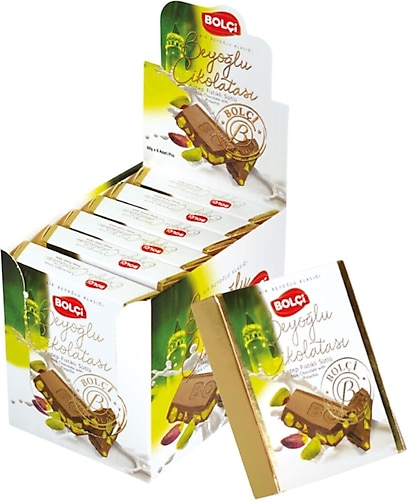 Bolçi çikolata Beyoğlu Sütlü Fıstıklı Tablet Çikolata 60 Gr