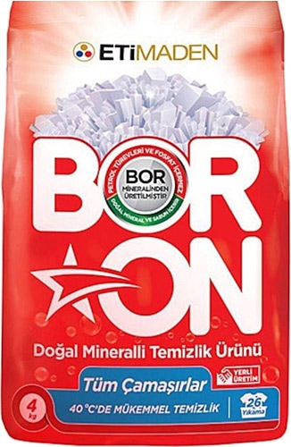 Boron Beyazlar için 4 kg 3'lü Toz Deterjan