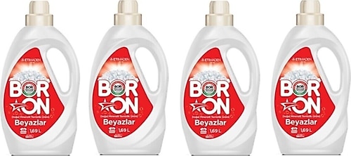 Boron Doğal Temizlik Beyazlar için Sıvı Deterjan 26 Yıkama 1.69 lt 4'lü