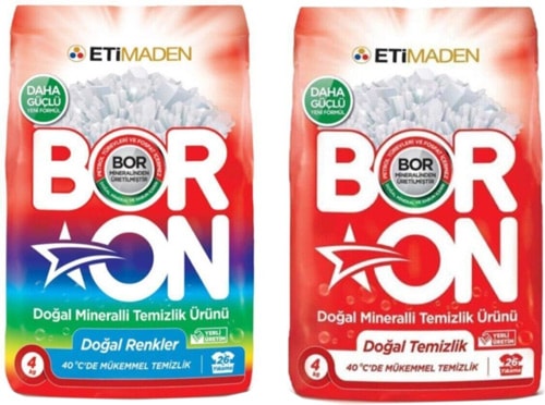Boron Renkler + Beyazlar için 4 kg 2'li Toz Deterjan