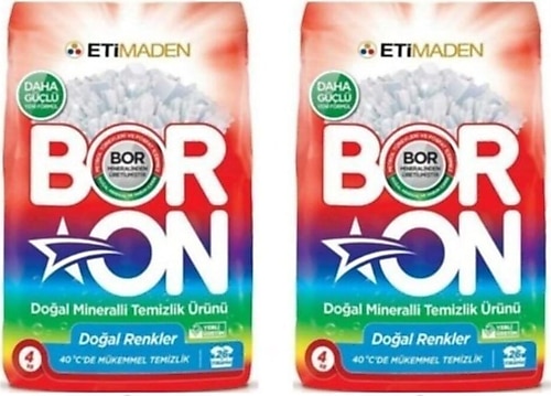Boron Renkliler için 4 kg 2'li Toz Deterjan