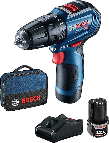 Bosch GSB 12V-30 Çift Akülü 2 Ah Darbeli Vidalama Makinesi