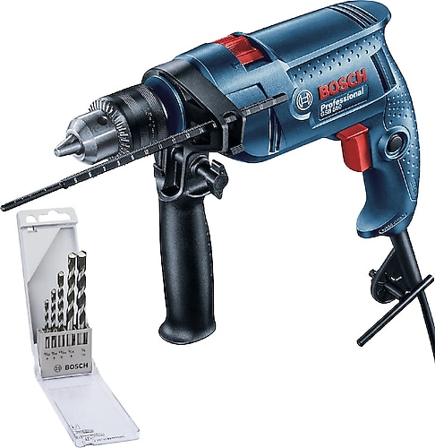 Bosch GSB 550 550 W Professional Darbeli Matkap + 5 Parça Vidalama Seti