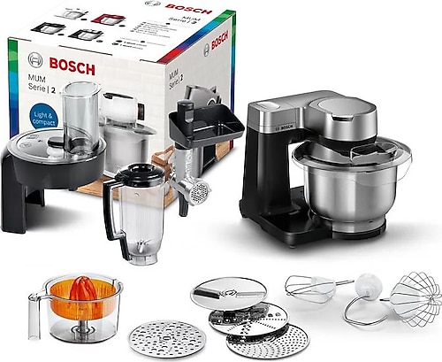 Bosch Premium Hamur Yoğurma Kıyma Çekme ve Blender Aparatlı Çok Fonksiyonlu Mutfak Robotu