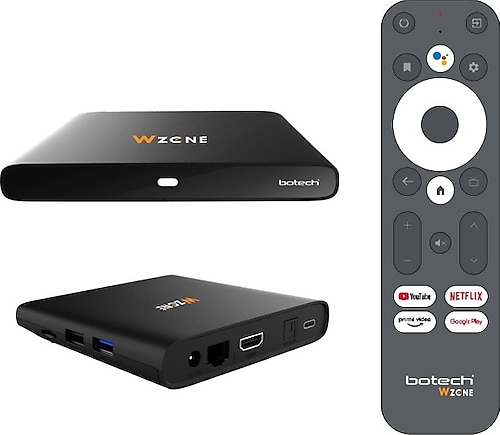 Botech Wzone 4K Android TV Box - Siyah - 8 GB