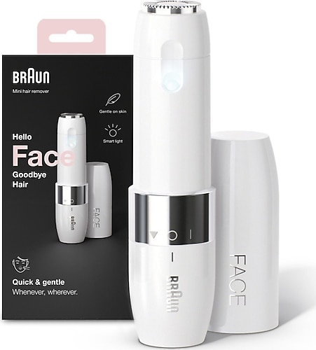 Braun Mini Tüy Dökücü Kadın, Elektrikli Yüz Tüy Alma, Hızlı Ve Kolay, Bıyık, Çene