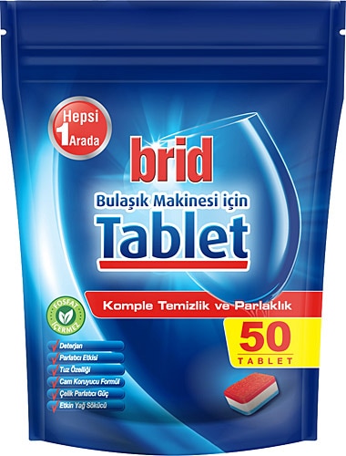 Brid 50'li Bulaşık Makinesi Tableti