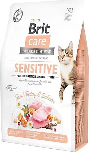 Brit Care Sensitive Hindili ve Somonlu 7 kg Yetişkin Kedi Maması