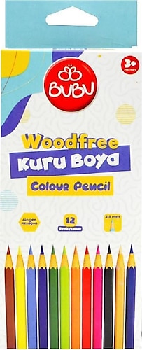 Bubu Woodfree 12'li Tam Boy Kuru Boya Seti