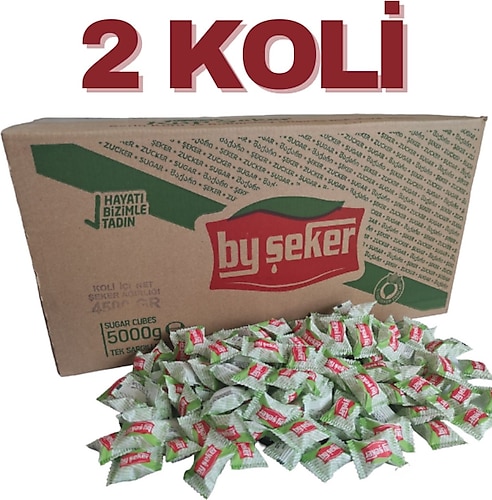 By Şeker Tek Sargılı Küp Şeker 5 kg 2'li