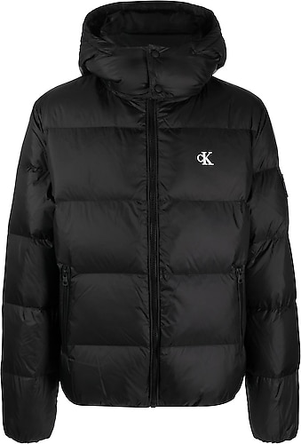 Calvin Klein J30J323468 Kapüşonlu Kaz Tüyü Erkek Şişme Mont