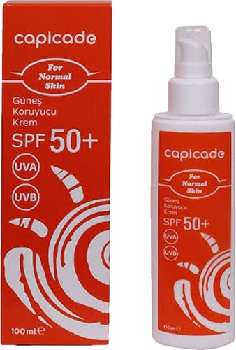 Capicade Normal Ciltler için 50 Faktör Güneş Kremi 100 ml