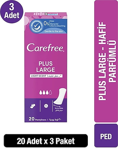 Carefree Refresh Maxi Günlük Ped 20'li x3