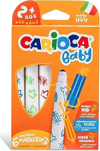 Carioca Baby Süper Yıkanabilir 6'lı Jumbo Keçeli Kalem Seti