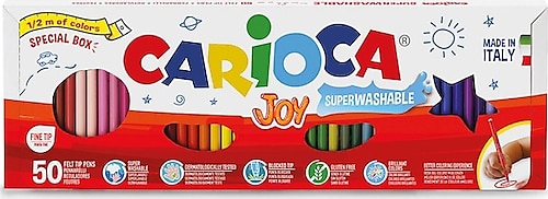 Carioca Joy Süper Yıkanabilir 50'li Keçeli Kalem Seti