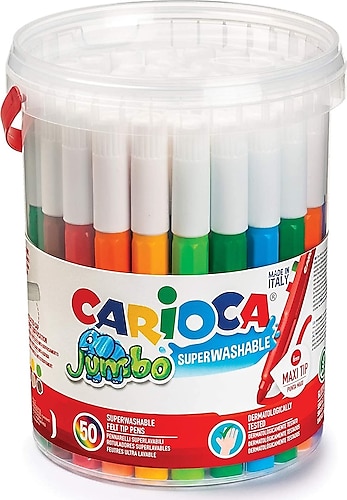 Carioca Jumbo Yıkanabilir 50'li Keçeli Kalem Seti