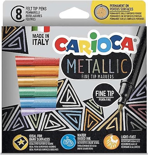 Carioca Metalik 8'li Keçeli Kalem Seti