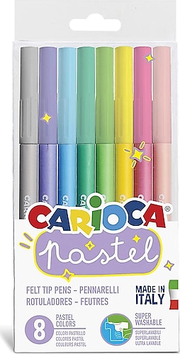 Carioca Pastel Süper Yıkanabilir 8'li Keçeli Kalem Seti