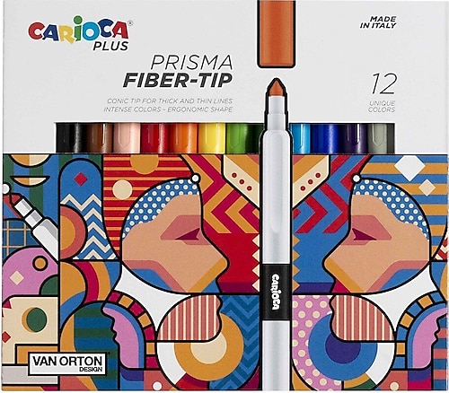 Carioca Plus Prisma Fiber Uçlu 12'li Keçeli Kalem Seti