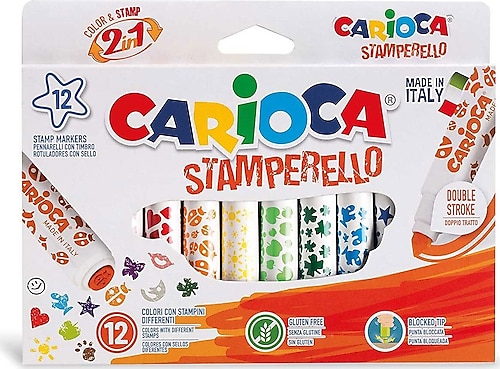 Carioca Stamperello Damgalı 12'li Keçeli Kalem Seti